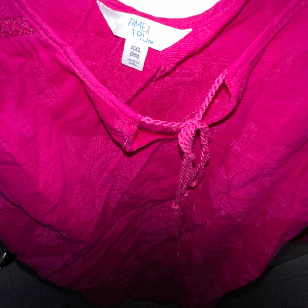 Pink baby doll blouse